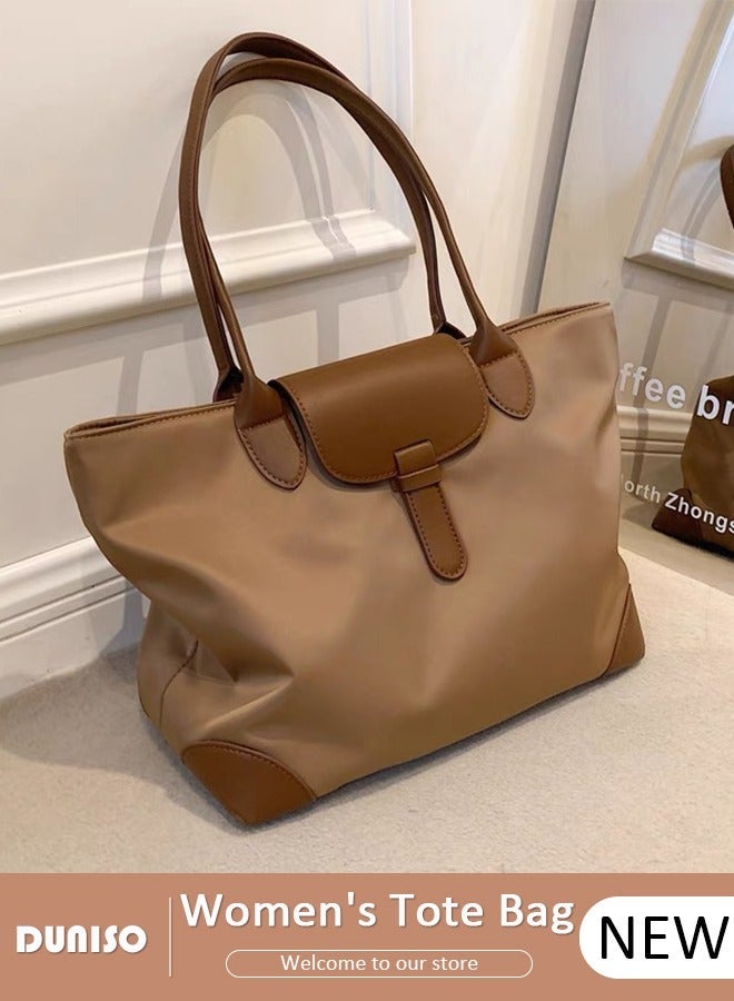 DUNISO Women's Shoulder Tote Bag Faux Leather Handbag for Women Large Capacity Messenger Bag, Fashionable Travel Shoulder Bag for Ladies Girls College Students - Image 1