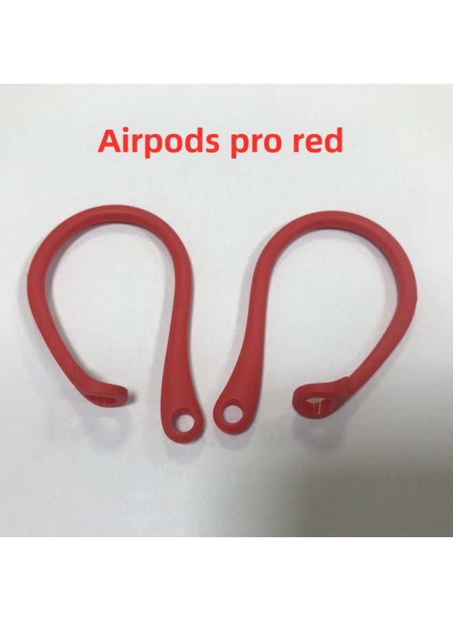 Generic Silicone Ear Hooks For Airpods Bluetooth Earphones Accessories Sports Ear Hanging Hooks Digital Computer Other Accessories-Color:GLD-SL193-06Airpods Pro (Universal 3 Generation) Red  - Image 1