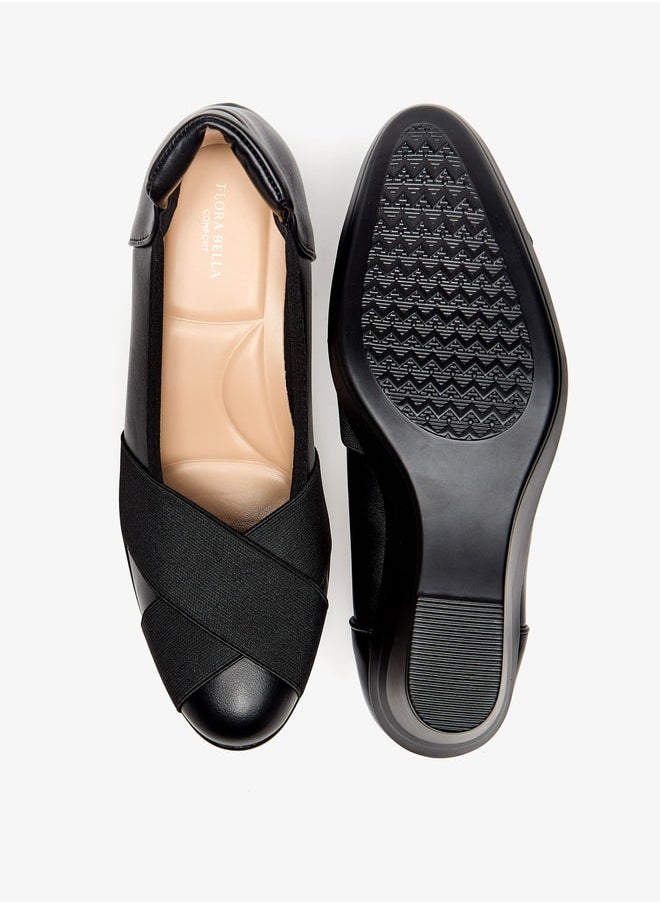 Flora Bella By Shoexpress - Women Solid Slip-On Shoes with Wedge Heels - Image 1
