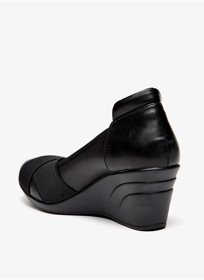 Flora Bella By Shoexpress - Women Solid Slip-On Shoes with Wedge Heels - Image 1