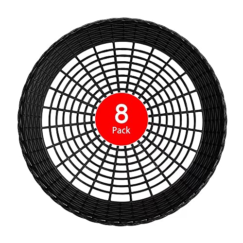 EBIGIC Paper Plate Holders, 8/12/24 Packs 9/10 Inch paper plate holders reusable Black Plastic Heavy Duty supports for Picnic Party Dinner - Image 1
