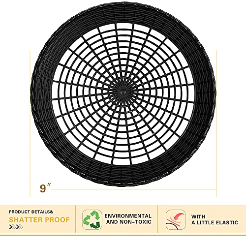 EBIGIC Paper Plate Holders, 8/12/24 Packs 9/10 Inch paper plate holders reusable Black Plastic Heavy Duty supports for Picnic Party Dinner - Image 3