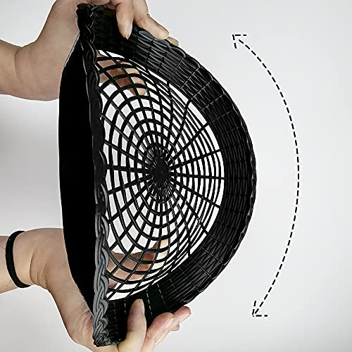 EBIGIC Paper Plate Holders, 8/12/24 Packs 9/10 Inch paper plate holders reusable Black Plastic Heavy Duty supports for Picnic Party Dinner - Image 5