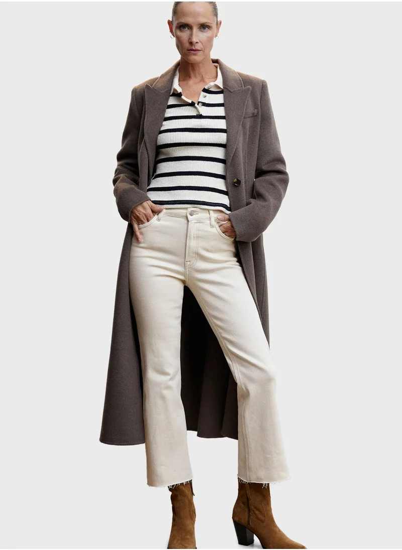MANGO Flared High Waist Jeans