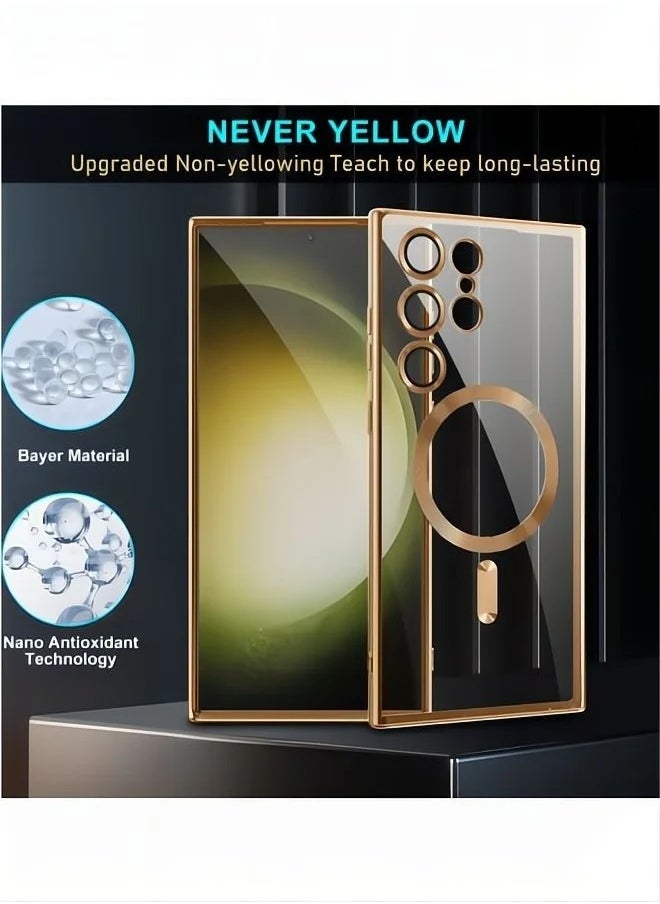 Generic Samsung Galaxy S25 Edge Case, Case for Samsung Galaxy S25 Edge 5G Clear TPU Four Corners Protection Cover Transparent Soft funda, Slim Flexible TPU Airbag Bumper Shock Absorption Rubber Soft Silicone Case Cover Fit for Samsung Galaxy S25 Edge, Wireless Charging Shockproof Bumper Protective Phone Case for Galaxy S25 Edge, Gold  - Image 4