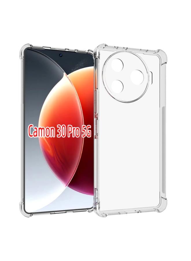 For Tecno Camon 30 Pro 5G Shockproof Non-slip Thickening TPU Phone Case(Transparent)