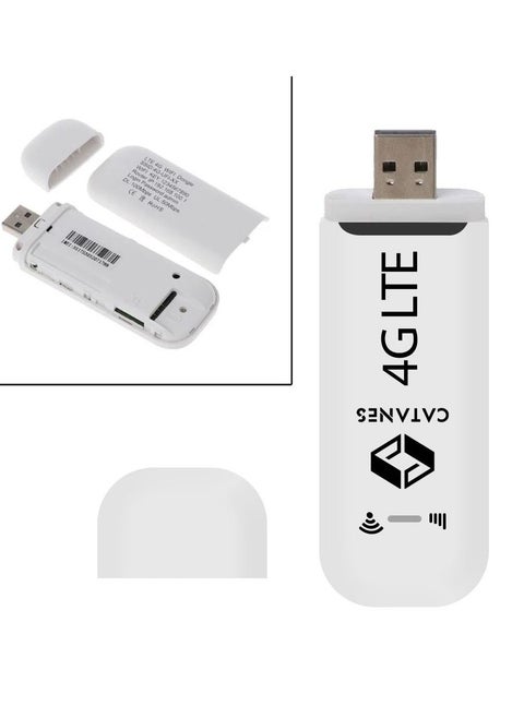 جهاز توجيه واي فاي 3IN1 4G LTE نقطة اتصال لاسلكية بجيب غير مقفل مع فتحة لبطاقة SIM ومودم USB وأجهزة راوتر الإنترنت للسفر والتخييم والعطلات 10 مستخدمي WiFi (مع وظيفة WIFI) أبيض