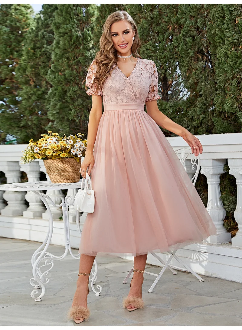 Simplee Women's Summer Elegant DressLight & Comfortable Lightweight Cotton Blend Perfect for Outings