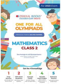 One for All Olympiad Previous Years? Solved Papers, Class-2 Mathematics Book (For 2021-22 Exam)  - Image 1