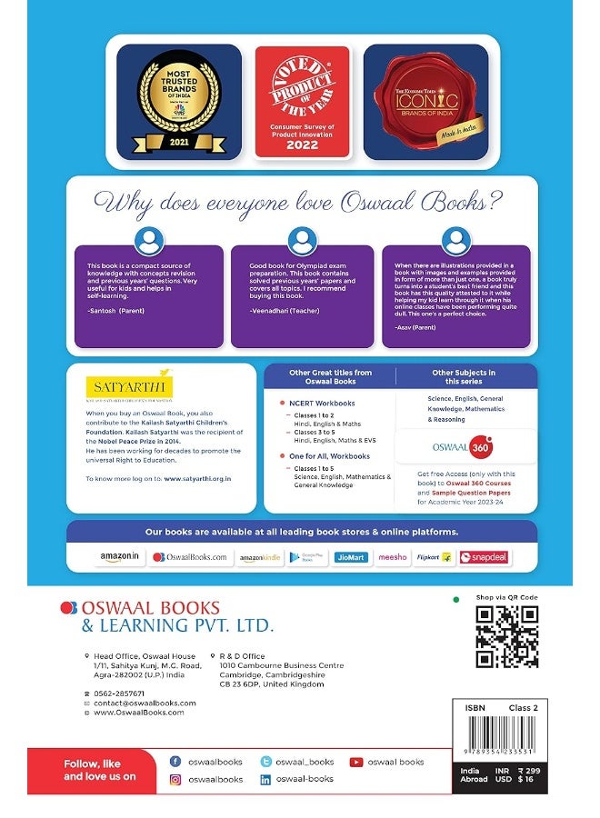 One for All Olympiad Previous Years? Solved Papers, Class-2 Mathematics Book (For 2021-22 Exam)  - Image 2