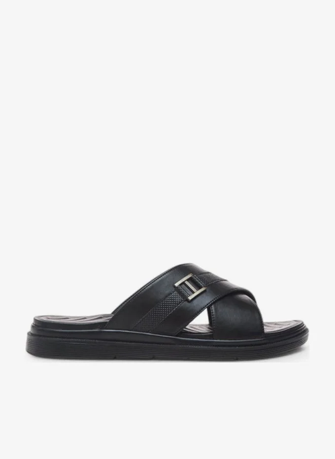 Cross Strap Slip-On Comfort Sandals