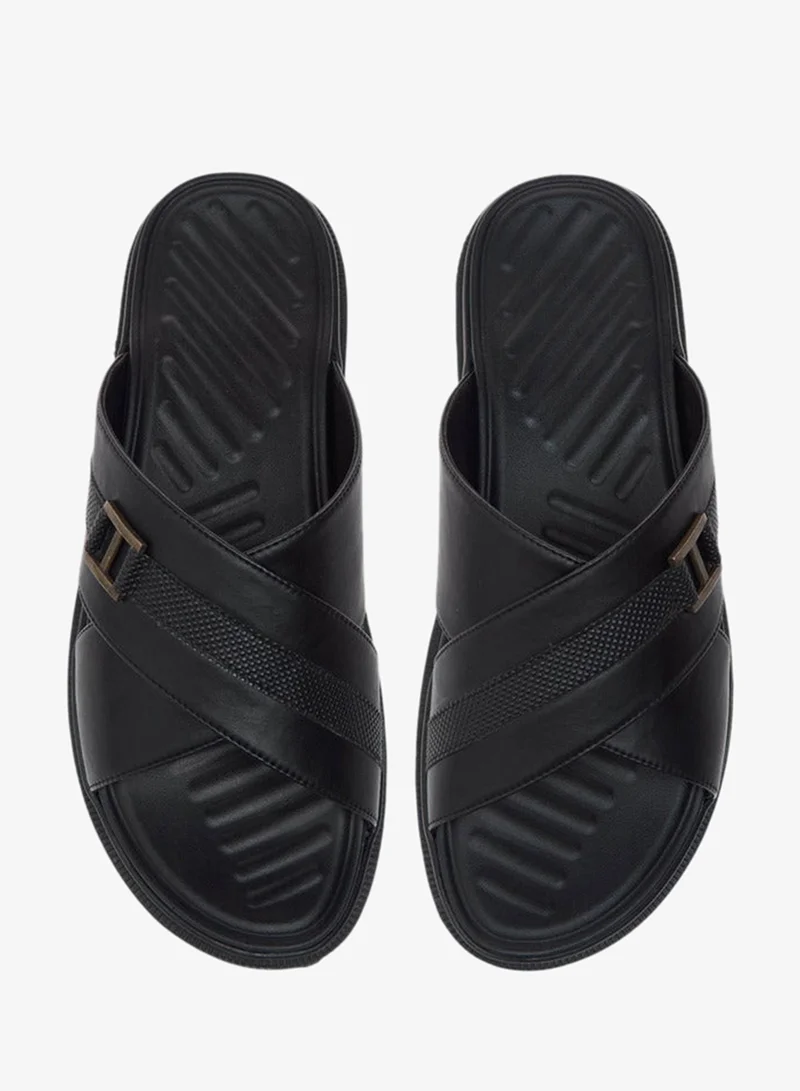 LBL by Shoexpress Cross Strap Slip-On Comfort Sandals