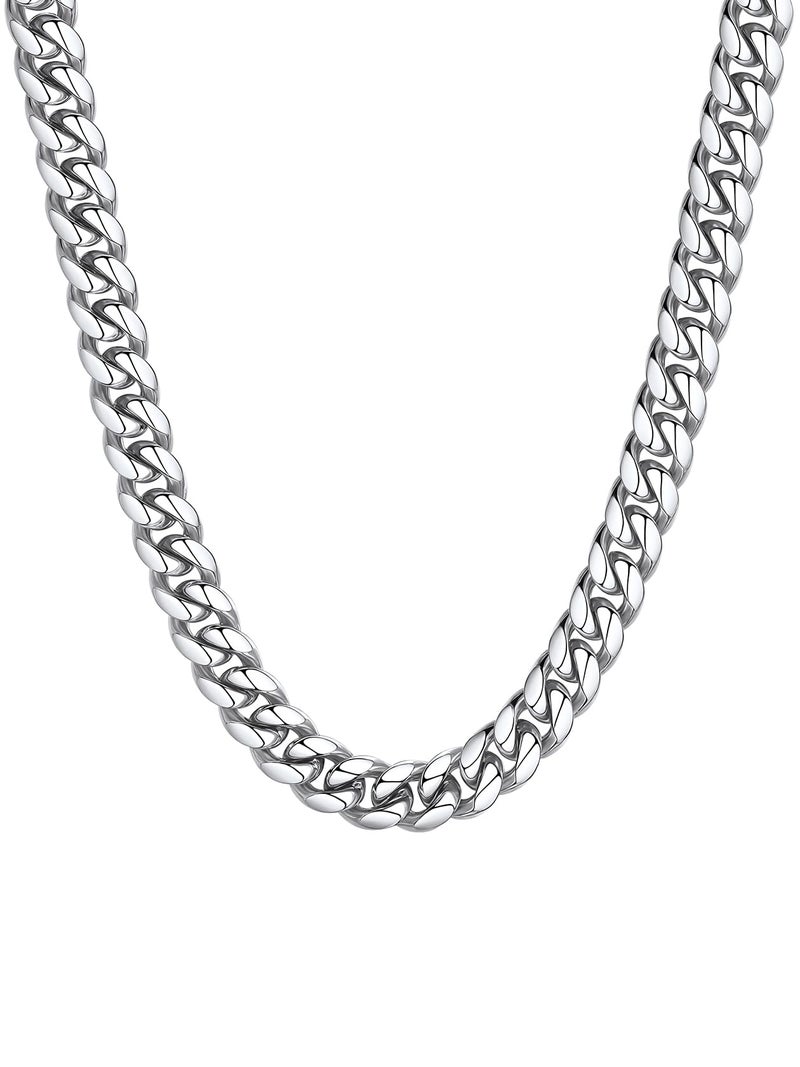 ChainsHouse Mens Thick Chain Necklace 22inches 10mm Stainless Steel Cuban Link Necklace - Image 2