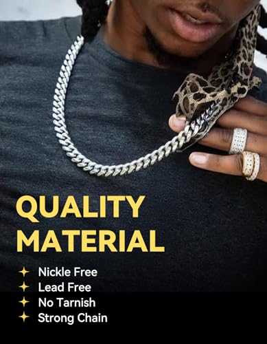 ChainsHouse Mens Thick Chain Necklace 22inches 10mm Stainless Steel Cuban Link Necklace - Image 3