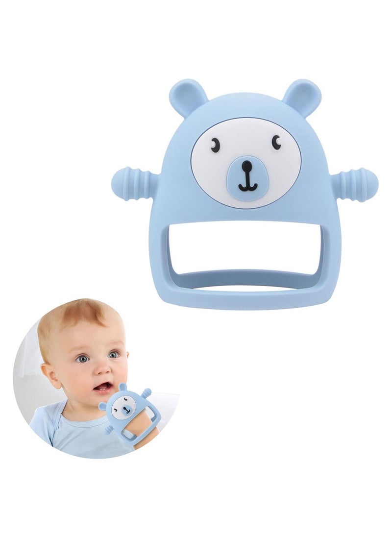 Gonice - Silicone Bear Baby Hand Teether Mitten, BPA-Free Mushroom Infant Chew Toy for Teething Relief - Dishwasher & Freezer Safe - Image 1