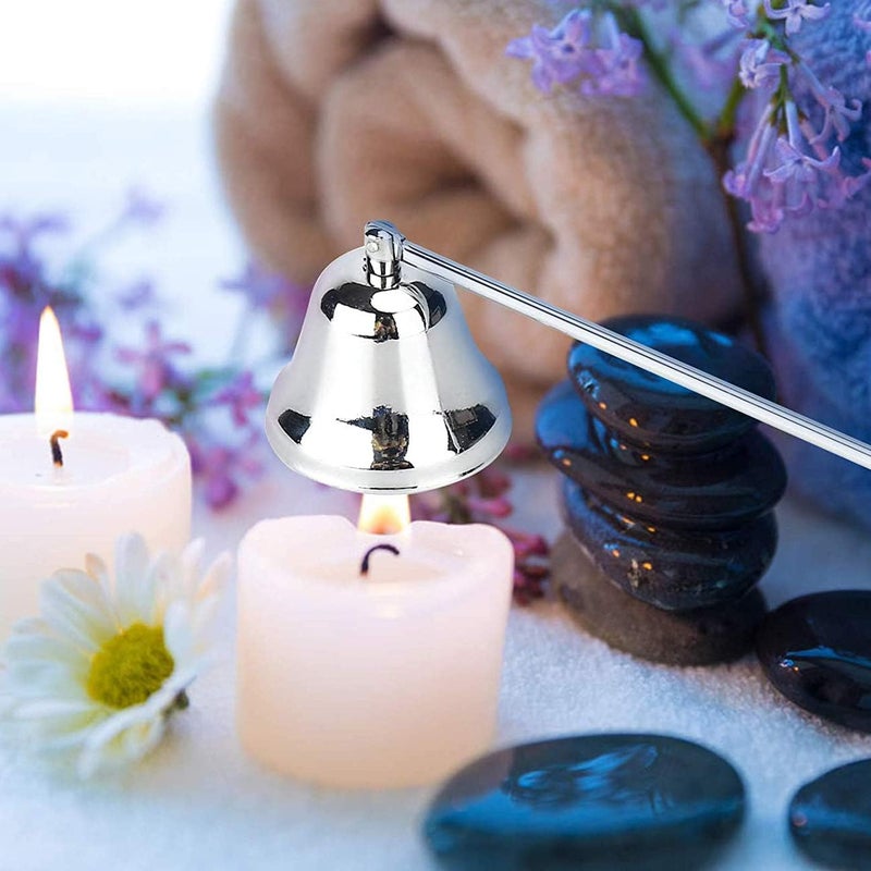 NEOYARDE Candle Snuffer, Stainless Steel Wick Flame Extinguisher Elegant Candle Accessory for Candle Lovers - Silver - Image 3