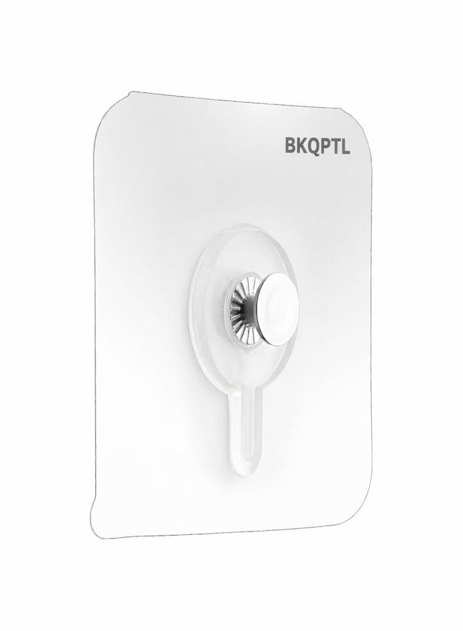 BKQPTL 10 PCS Photo Frame Hooks for Wall Without Drilling, Self Adhesive Hooks for Wall Heavy Duty Strong Nail Free for Hanging Photo Frame (Hanging Hook, Transparent) Stainless Steel - Image 1