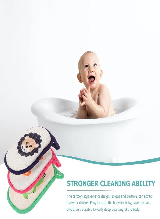 JECOMPRIS Baby Bath Sponge 3-Pack Cartoon Animal Infant Bath Scrubber Soft Newborn Sponge for Gentle Body Cleaning and Massage with Hanging Hook - Image 3
