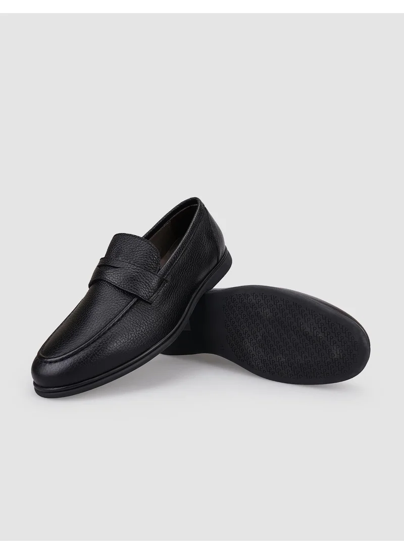 Cabani 100% Genuine Leather Black Men's Casual Shoes