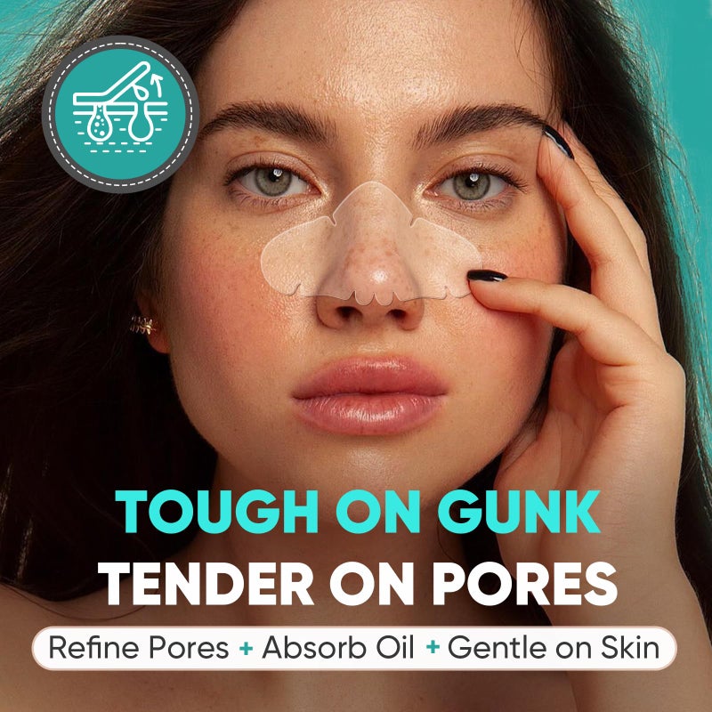 kindshine 30 Count Nose Pore Patches, Medical-Grade Hydrocolloid Pore Strips, Overnight Oil-Absorbing & Pore-Refining, Pimple Stickers to Absorb Acne Nose Gunk - Image 2