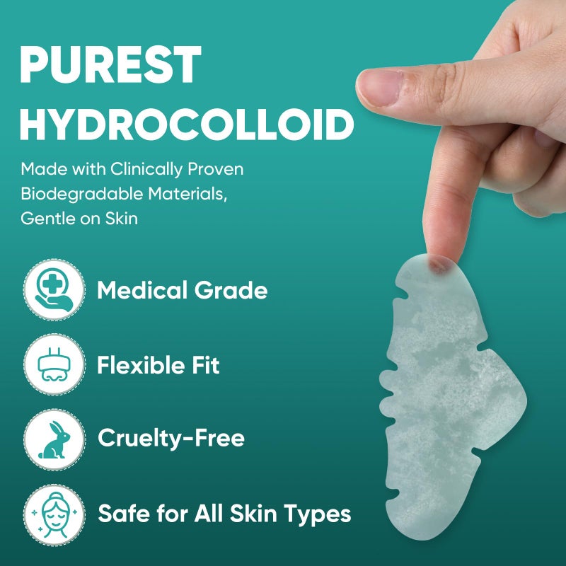 kindshine 30 Count Nose Pore Patches, Medical-Grade Hydrocolloid Pore Strips, Overnight Oil-Absorbing & Pore-Refining, Pimple Stickers to Absorb Acne Nose Gunk - Image 4