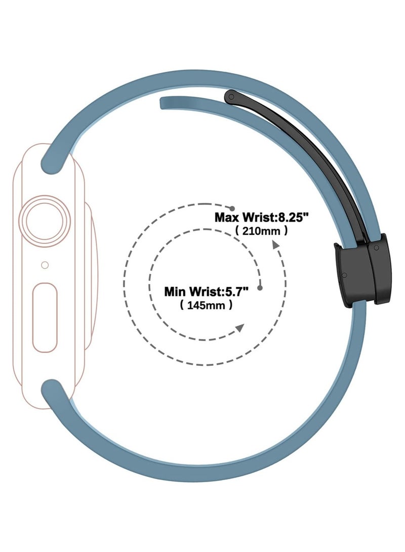 DUSALA Magnetic Silicone Watch Band 38mm/40mm/41m Quick Release Strap for Men & Women Soft Skin Friendly Sport Replacement Band for Smartwatch & Analog Watches Durable, Waterproof, Magnetic Folding Clasp for All-Day Comfort - Image 5