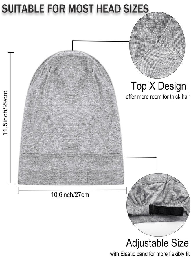 vidsel Sleep Cap Bonnet for Sleeping Black Women, Adjustable Cooling Ice Silk Lined Bonnet for Curly Braids Hair Cover Beanie Hat - Image 5
