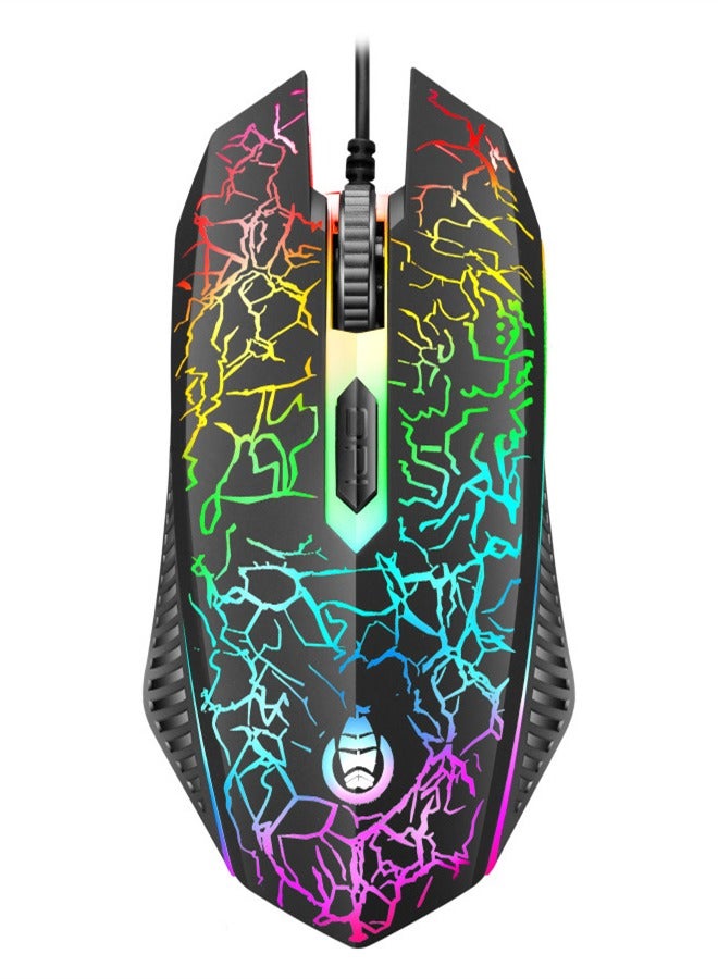 Crackle Word Wired Luminous Keyboard And Mouse Set  - Image 2