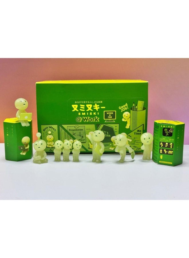 Smiski At Work Series Glow In The Dark Mini Figure Luminous Office Salaryman Desk Miniature Corporate Humour Toy Random Blind Pack - Image 5