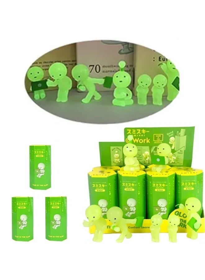 Smiski At Work Series Glow In The Dark Mini Figure Luminous Office Salaryman Desk Miniature Corporate Humour Toy Random Blind Pack - Image 4