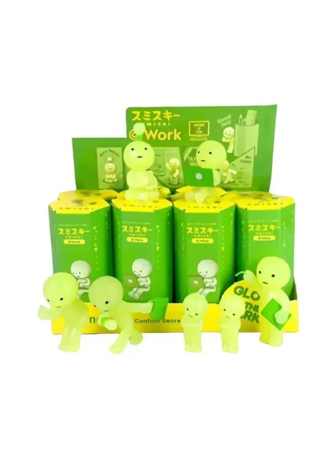 Smiski At Work Series Glow In The Dark Mini Figure Luminous Office Salaryman Desk Miniature Corporate Humour Toy Random Blind Pack - Image 3