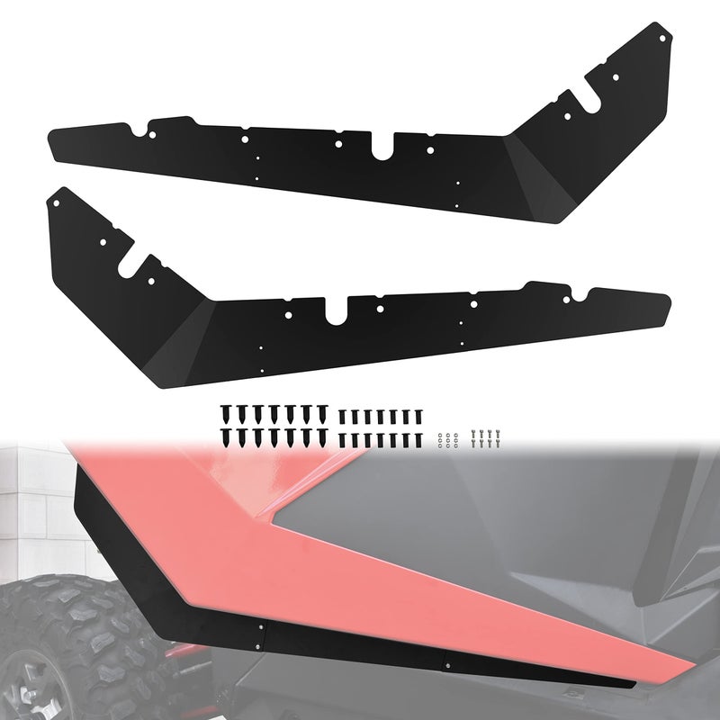 مجموعة إدخال لوحات الأبواب السفلية SAUTVS لسيارات بولاريس RZR PRO XPRZR PRO RTurbo R 2020-2024 مقاعد 2 ملحقات تريم الأبواب السفلية مجموعة 2PCS سوداء