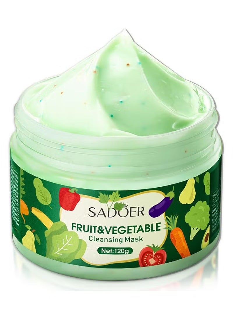 SADOER Nigwedete Organic Vegetable & Fruit Face Mask, 2.7% Azelaic Acid – Exfoliating, Pore Minimizer, Hydrating & Refreshing Skincare for Acne, Oily Skin & Blackheads - Image 1