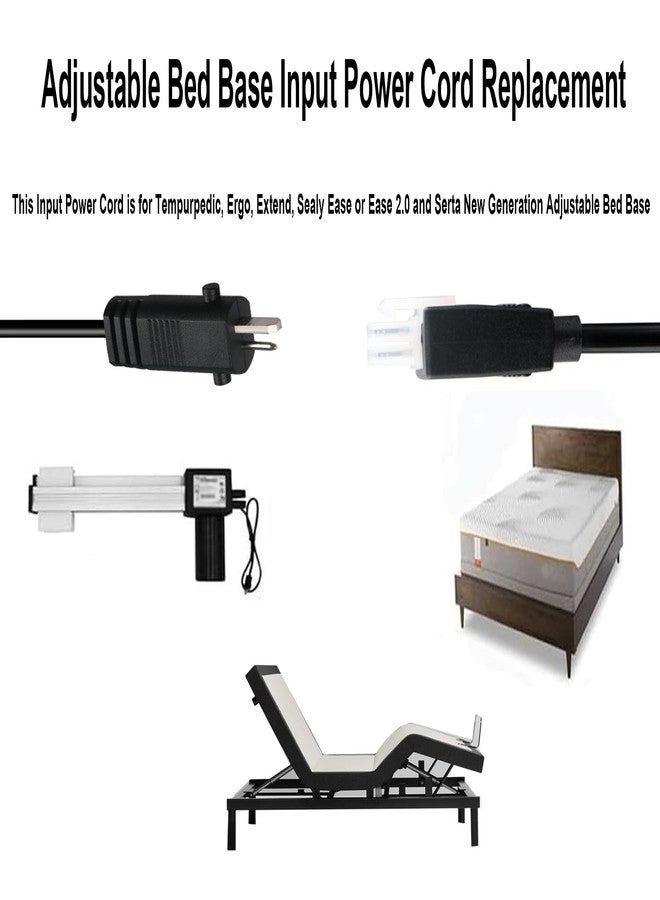 DZQPPC Adjustable Bed Base Input Power Cord for Tempurpedic Ease Serta New Generation Replacement Parts - Image 4