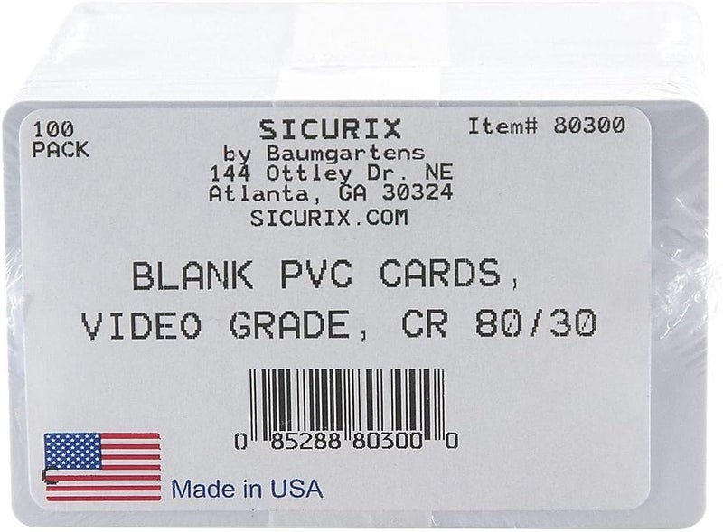 Baumgartens 80300 SICURIX Blank ID Card 2 18 x 3 38 White 100Pack - Image 3