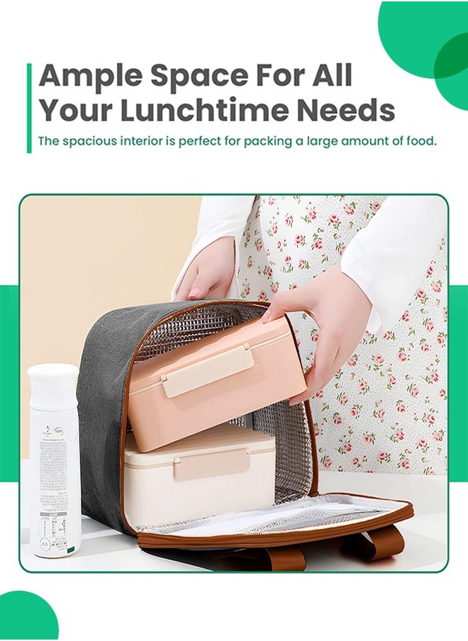 Thermal Insulated Lunch Bag 19.5x15x24CM