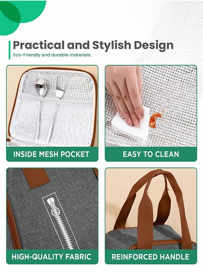 Thermal Insulated Lunch Bag 19.5x15x24CM