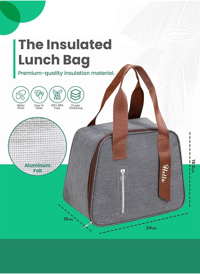 Thermal Insulated Lunch Bag 19.5x15x24CM