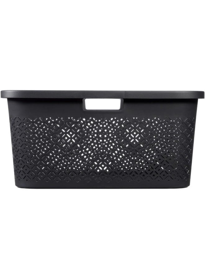 Curver Terrazzo Laundry Basket, Black - Image 5