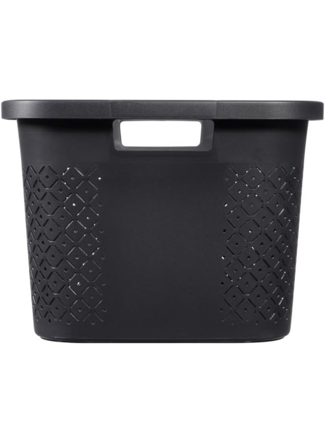 Curver Terrazzo Laundry Basket, Black - Image 2