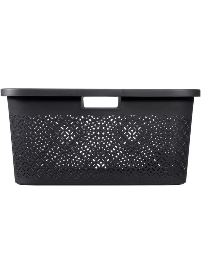 Curver Terrazzo Laundry Basket, Black - Image 3