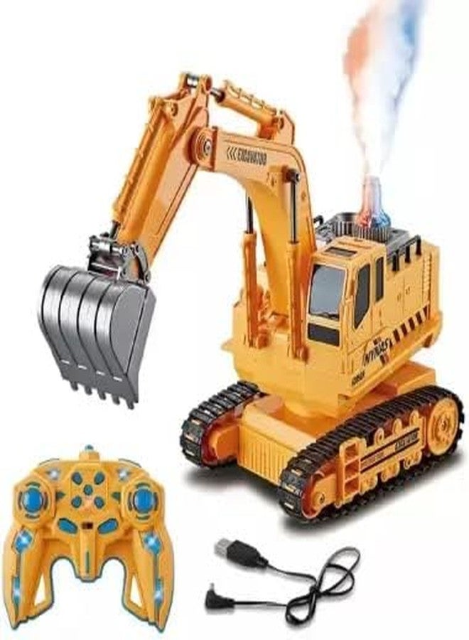SKYBUCKET 2.4GHz 11-Channel RC Big Construction Tractor with Smoke Effect, Lights & Sound