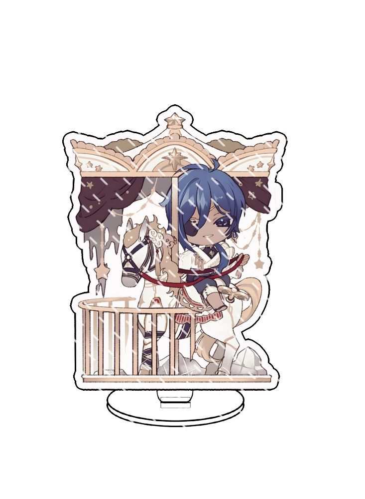 Genshin Impact Stand Figure Acrylic Ornaments Stand Model Collections Peripheral Statue Card Character Proof Series Transparent Figure Model Fans Decoration Collection Desk Decor Toys Cute(4pcs)  - Image 3