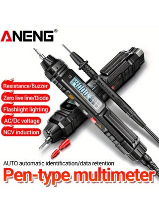 Aneng A3005 Digital Multimeter Pen, Battery-Powered, High Precision & Reliability, For Electricians - Measures Ac/Dc Voltage, Resistance, Continuity, With Lcd Display & Flashlight, Includes Manual - pzsku/Z8386DD2E20FE1E4D445DZ/45/_/1723194750/584241dd-1e8e-44eb-88e4-1003d5b489cf