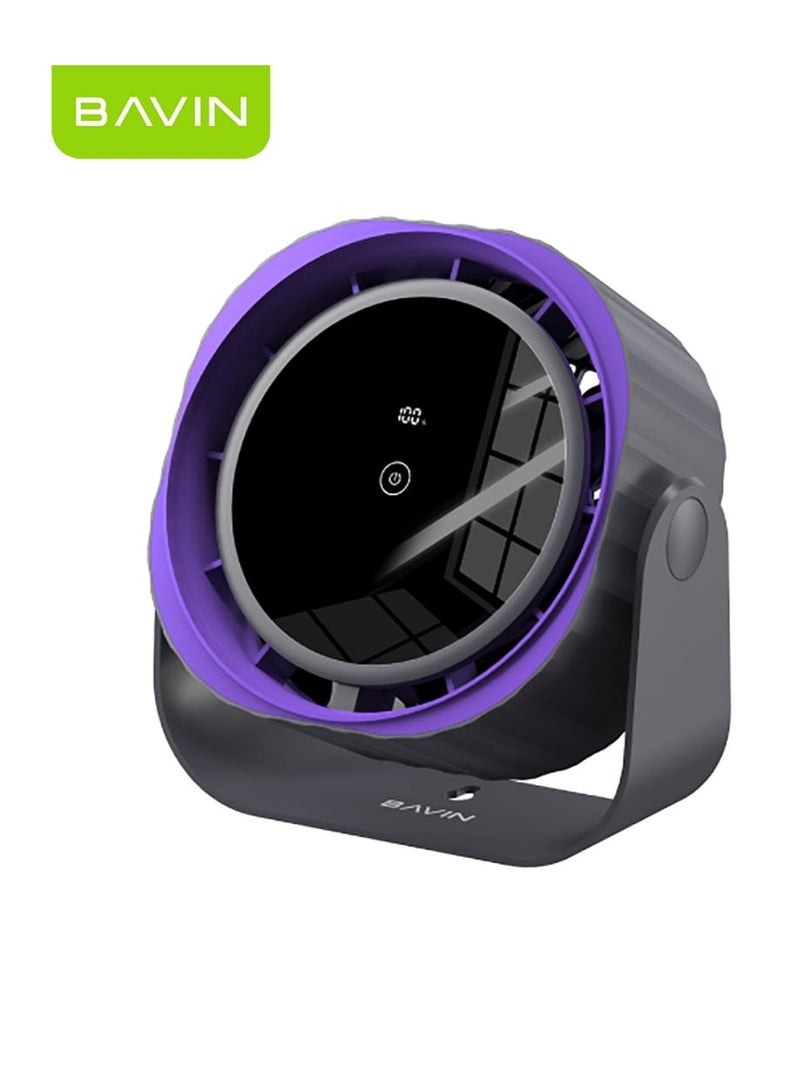 Bavin BF-005 High Speed ​​Rechargeable Portable Desktop Fan 3600mAh with 120 Gears - Image 1