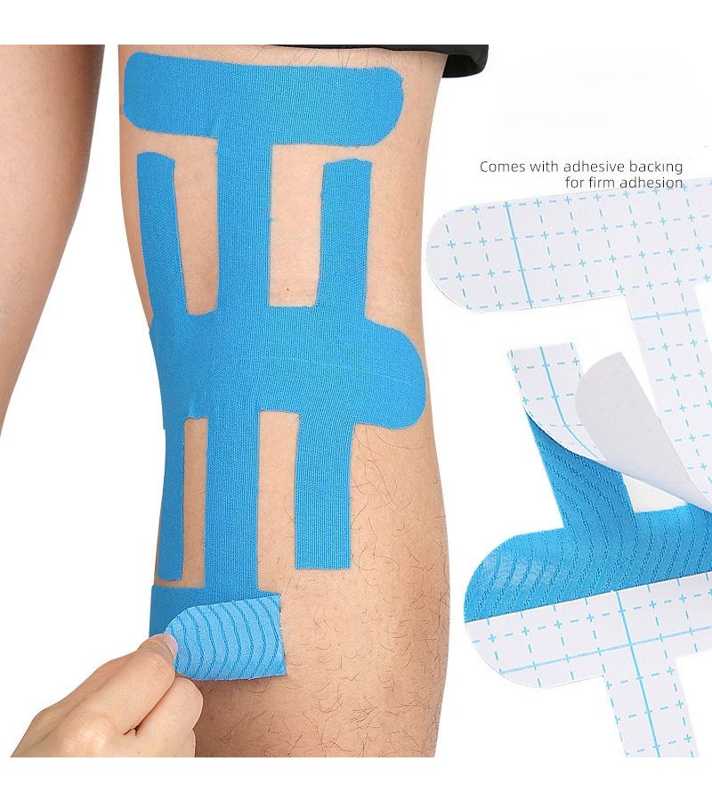 Rose Red Precut Knee Popliteal Fossa Muscle Patch Support Bandage Tape 10pcs - Image 3