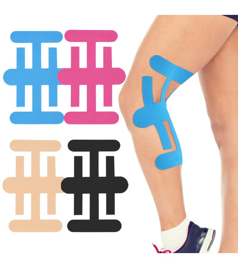 Rose Red Precut Knee Popliteal Fossa Muscle Patch Support Bandage Tape 10pcs - Image 4
