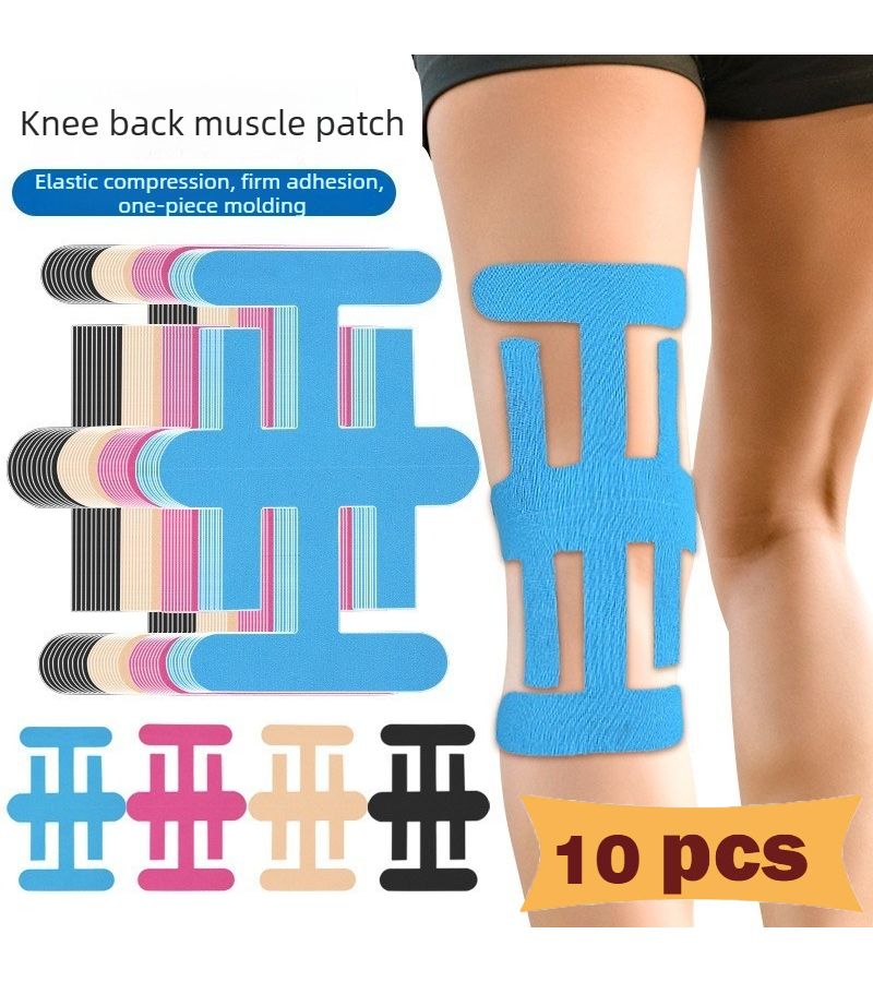 Rose Red Precut Knee Popliteal Fossa Muscle Patch Support Bandage Tape 10pcs - Image 5