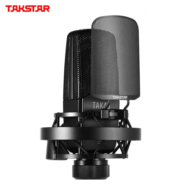 TAKSTAR Professional Microphone 34mm Large Gold Plated Diaphragm High Sensitivity Vocal Recording - Metal Housing Windscreen Noise Reduction Studio Recording Microphone for Live Broadcast - Image 3