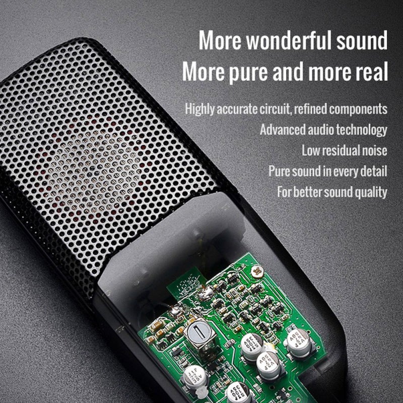 TAKSTAR Professional Microphone 34mm Large Gold Plated Diaphragm High Sensitivity Vocal Recording - Metal Housing Windscreen Noise Reduction Studio Recording Microphone for Live Broadcast - Image 4